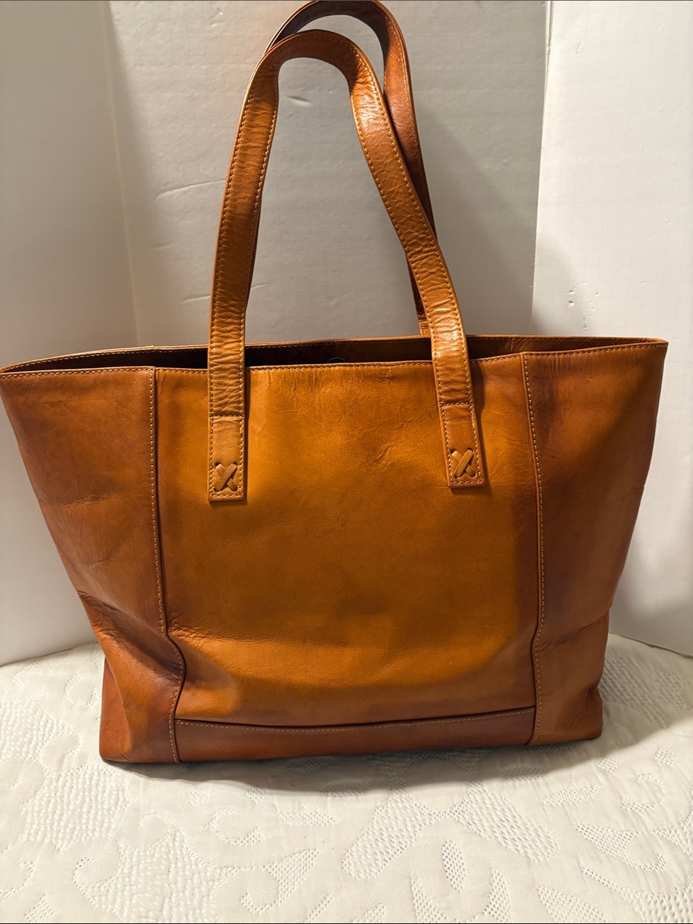 Noonday Leather Tote Bag in Cognac Brown - Classic Women's Shoulder Tote